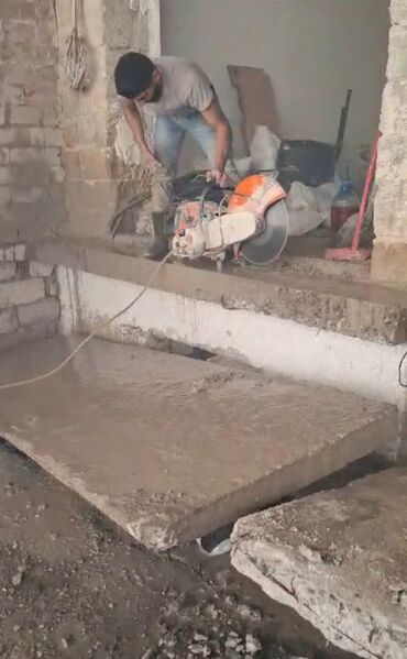 Digər tikinti xidmətləri: Beton kəsmə deşmə xidməti beton kesen beton kesimi beton deşen karot