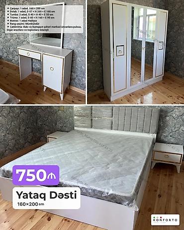 Ev və bağ: Yataq Dəsti – 160×200 sm Tərkibi: - Çarpayı: 1 ədəd, 160×200 sm - — 1