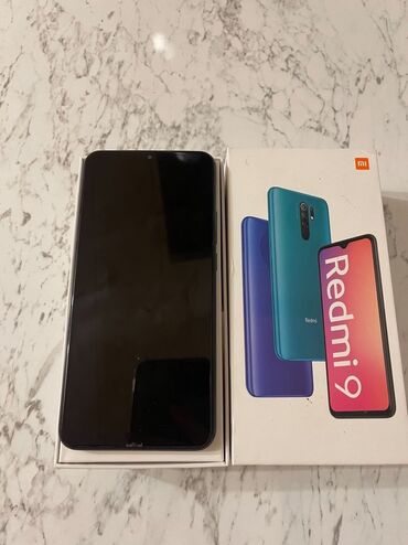 cat telefon: Xiaomi Redmi 9, 64 GB, rəng - Boz, 
 Zəmanət, Barmaq izi, İki sim kartlı