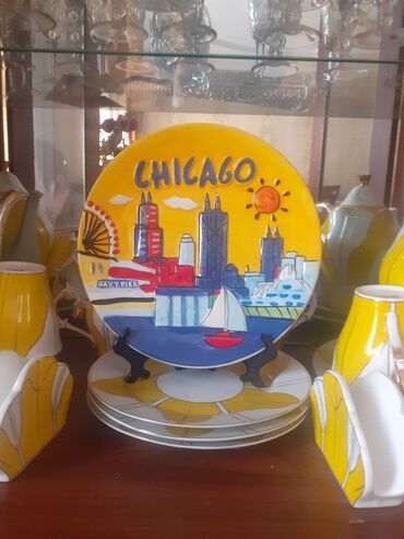 декор для офиса: Сувенирная тарелка "Chikago"