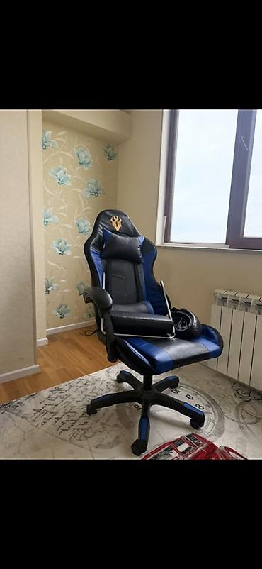 Gaming/ofis kürsüsü – mavi/qara - Ergonomik dizayn: yüksək arxa