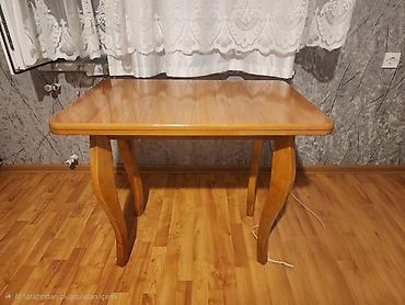 təbii bal: Ağac yemək/çay masası - Material: tam ağac (taxta), laklı hamar səth — 1