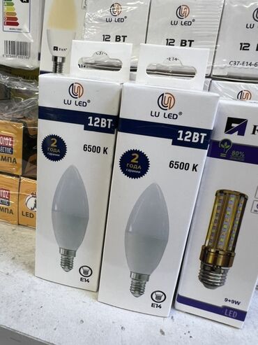 прозрачный чайник: Светодиодные лампы LU LED, свеча E14. Характеристики: - Мощность: 12