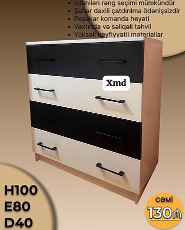 kamot qablari: Mebel: Komod (çeşidli modellər) Ölçülər: H100 x E80 x D40 sm — 4