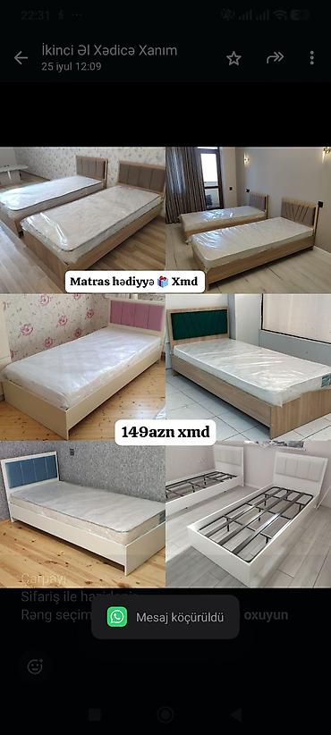 demir bocka: Çarpayı Sifariş ile hazirlanir Rəng seçimi mövcuddur 🎨 Ölçü 90*2 — 1
