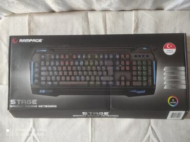 Klaviaturalar: Rampage oyun klaviatura 4 knopka proqramla ve 9 eded isiq funksiyali — 14