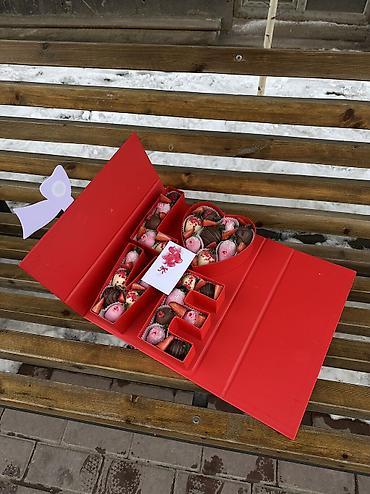 Кондитерские изделия, сладости: Клубника в шоколаде | Ош 6 штук 9 штук 10 штук 800 сом 12 штук 1020 — 1