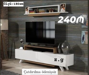 Çarpayılar: *Tv Stend 💫240Azn* ✔️Material Rusiya Laminat 18/lik ✔️Ölçü:180sm ◽Rəng