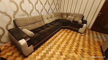 Divanlar: Künc divan, İşlənmiş, Bazalı, Parça — 3