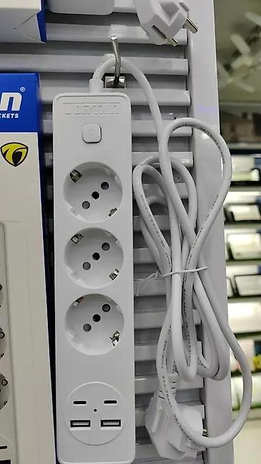 viljuska za struju: PRODUŽNI KABAL 2M USB + TYPE C PUNJAČ 2-3-4-5 UTIČNICA | Produžni — 3