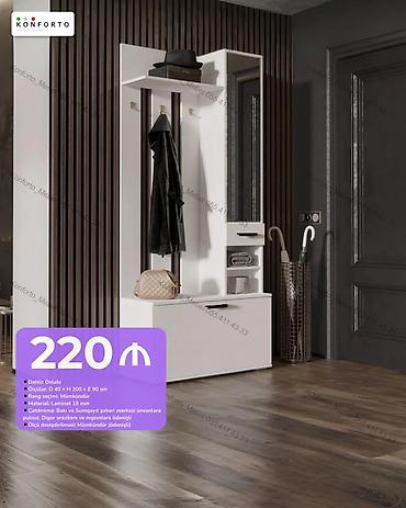 dehliz: Dəhliz dolabı – Kompakt və funksional dizayn - Ölçülər: D 40 × H 200 — 1
