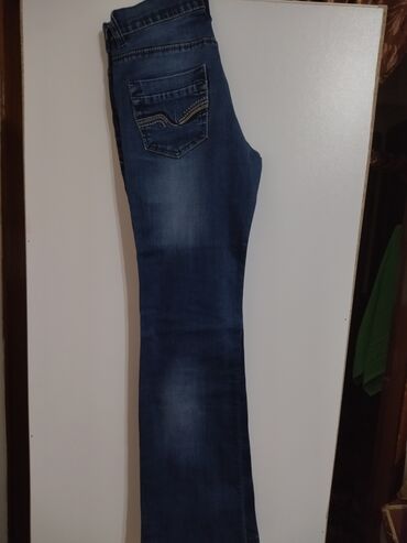 джинсы милитари женские: Клеш, Турция, Средняя талия