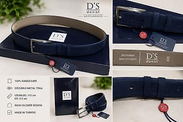 accessories: D’S Domat Accessories – kişi kəməri - Material: 100% həqiqi dəri baha — 1