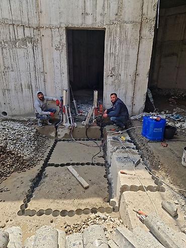 Beton işləri: Beton və dəmir-beton konstruksiyalarda almaz qurğu ilə dəlik açma — 1