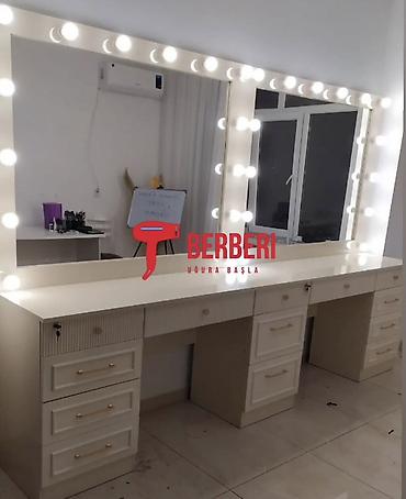 salon guzguler: Vizaj/saç ustaları üçün professional vizaj masaları və salon güzgü — 2