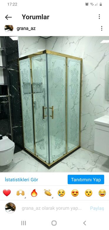 Duş kabinaları, arakəsmələr: Yeni Arakəsmə, Künc üçün, Pulsuz çatdırılma — 25