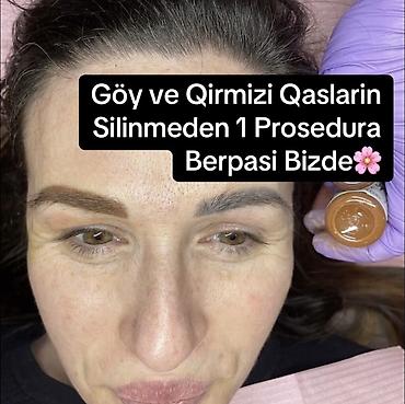 Permanent makiyajı: Microblading Permanent Qaş Qaslar. Nano Pudra ve Ten effect qaslar — 1