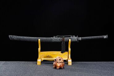 нож сувенир: Катана Черная катана-меч с уникальным дизайном Красивая катана с