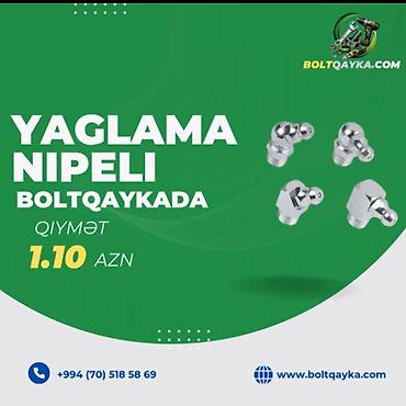 Yağlama nipeli (gres nipeli) və sənaye bərkidici detallarının topdan