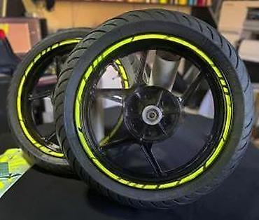 Delovi za motocikle: Nalepnice-Fluo žute trakice za felne-Stikeri za motore -2395 📌 Opis — 12