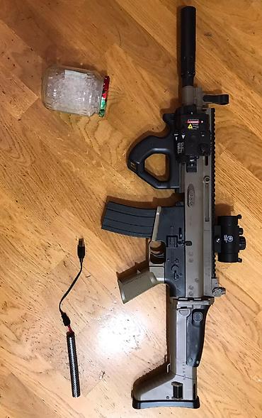 lazer oyuncaq: **SCAR L Orbeez Gel Blaster – Tam Komplekt, Əla Vəziyyətdə!** 🔹 Çox — 1