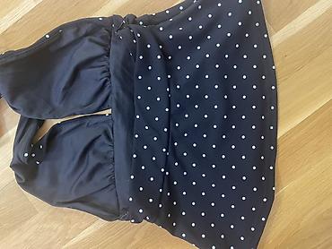 kofta m: Polka dot yay halter top/ kofta Tünd göy rəngli, ağ xallı qadın — 2