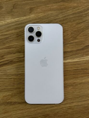 Apple iPhone: IPhone 12 Pro Max, Б/у, 128 ГБ, White Titanium, Защитное стекло, Чехол, 88 %