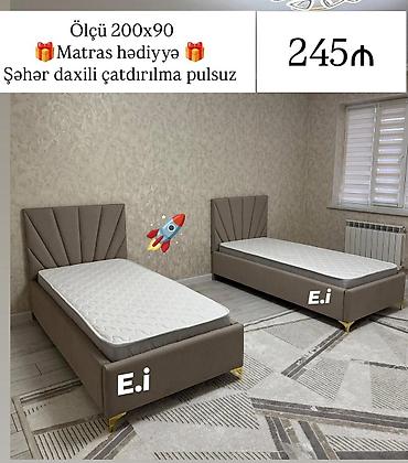 2 el carpayi: Yeni, Təknəfərlik çarpayı, Matras ilə, Siyirməsiz — 1