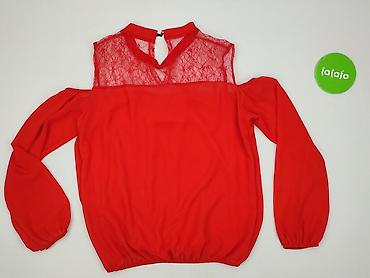 czerwona bluzki plus size: Bluzka damska, rozmiar S — 3