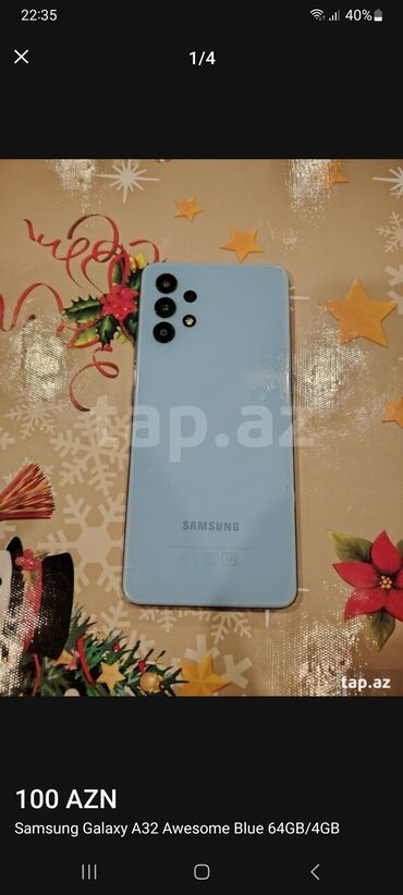 Samsung: Samsung Galaxy A32, 64 GB, rəng - Göy