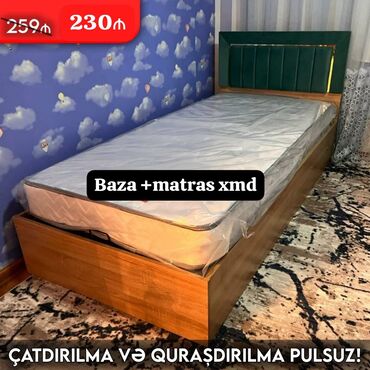 carpayı bazalı: Yeni, Təknəfərlik çarpayı, Bazalı, Matras ilə