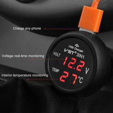 автомобильная сигнализация tomahawk: Автомобильный вольтметр-термометр с ЖК-дисплеем