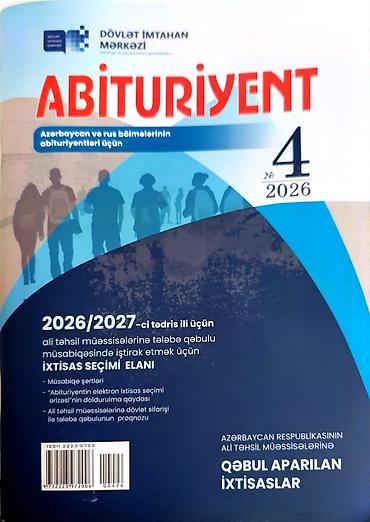 Məhsul: “Abituriyent” jurnalı №4, 2026 Nəşriyyat: Dövlət İmtahan lalafo.az -da Məhsul: “Abituriyent” jurnalı №4, 2026 Nəşriyyat: Dövlət İmtahan