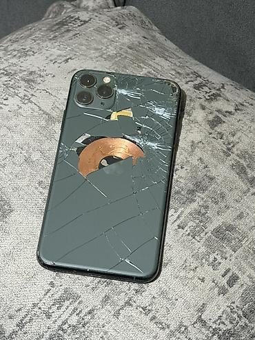 alfon 11: IPhone 11 Pro Max, 256 GB, Matte Midnight Green, Qırıq — 1
