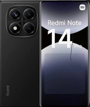 Redmi: Redmi, Redmi Note 14 Pro, Б/у, 256 ГБ, цвет - Черный, 2 SIM