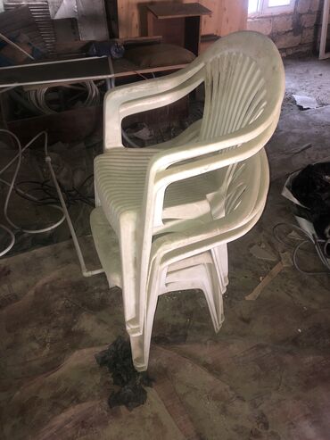 rumıniya mebel: 5 ededir bağ üçün plastik stol stul