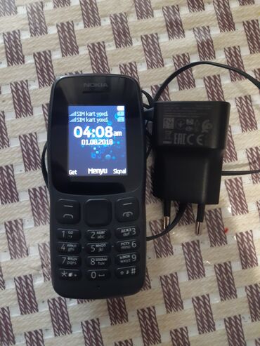 2 ci əl telfon: Nokia 106, rəng - Qara, Düyməli