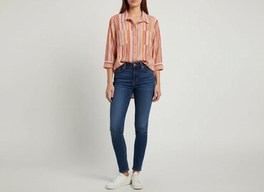 koszula oversize w paski zara: Сорочка жіноча, розмір One size