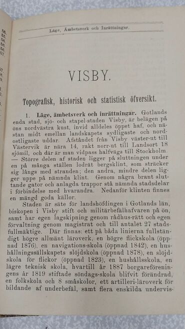 Digər kitablar və jurnallar: Qədimi kitab, 1892-ci il nəşri olan kitab satılır. Visby. Korta — 17
