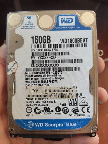 жесткий диск для ноутбука: Внутренний Жёсткий диск (HDD) Western Digital (WD), < 120 ГБ, 5400 RPM, 2.5"