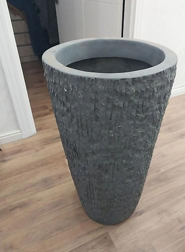 drasena: Dekorativ böyük çiçək qabı / qazon qabı - Material: beton-kompozit — 2