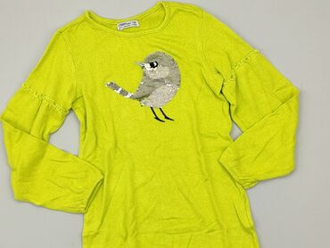szary sweterek dla dziewczynki: Bluza, 8 lat, 122-128 cm, stan - Dobry