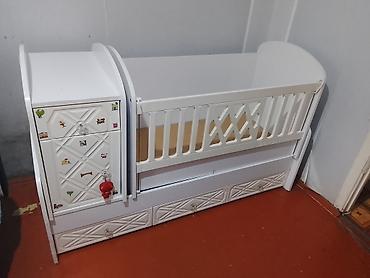 Мебель: Baby Land uşaq beşiyi və komodlu dəst - Marka/model: Baby Land - — 2