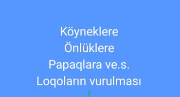 Digər qab-qacaq və mətbəx ləvazimatları: Loqolar
Bütün növ loqoların vurulması lalafo.az -da Digər qab-qacaq və mətbəx ləvazimatları: Loqolar
Bütün növ loqoların vurulması