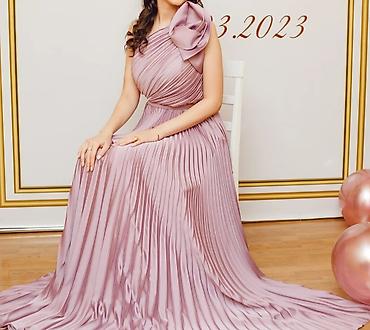 Donlar: Bənövşəyi rəngdə zərif ziyafət paltarı - Rəng: lavanda–lilac tonları - — 1