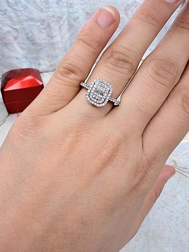 karat brilliant: Nişan, Üzük, Ağ qızıl, 750 Əyar, Brilyant — 7