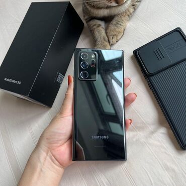 телефон нот 12: Samsung Galaxy Note 20 Ultra, Б/у, 256 ГБ, цвет - Черный, 1 SIM