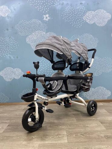 ZİL: 🚲👶👶 Əkizlər üçün çətirli velosiped – ikiqat sevinc, ikiqat rahatlıq!