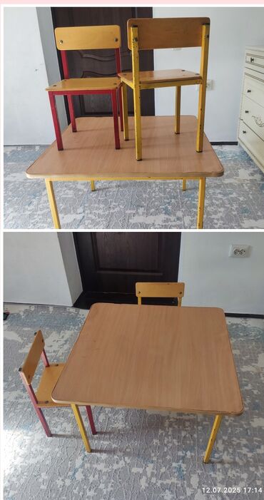 стульчик качалка 3 в 1: Детский стол, Б/у, Дерево, В рассрочку, Самовывоз