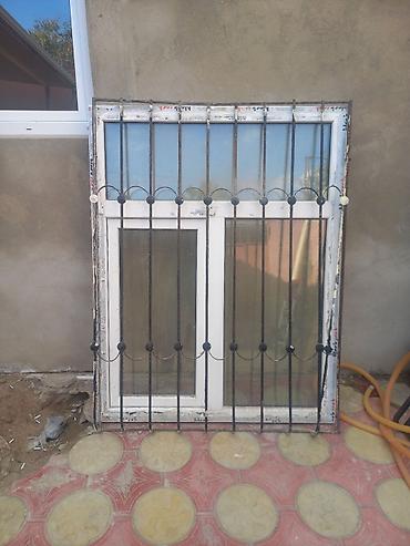 barmaqlıq: Plastik pəncərə bloku dəmir barmaqlıqla birlikdə - Material: PVC — 1